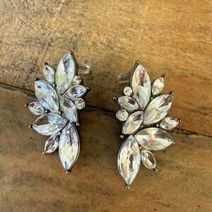 Statement Earrings in Silver Large Stud Earrings